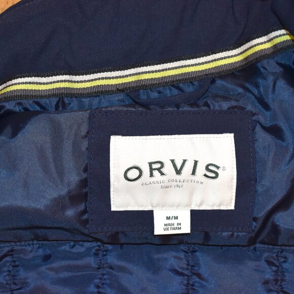 Orvis Dark Blue Quilted Full Zip Vest Sz‎ M - Picture 3 of 4